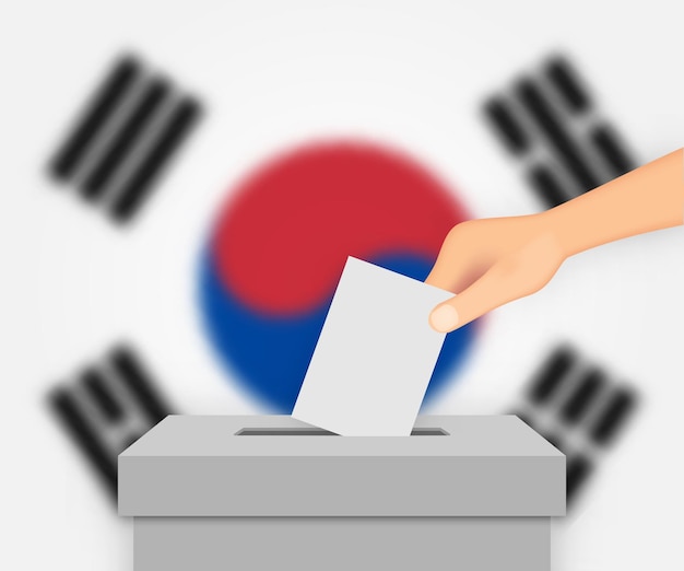 Korea Południowa wybory transparent tło Szablon dla swojego projektu