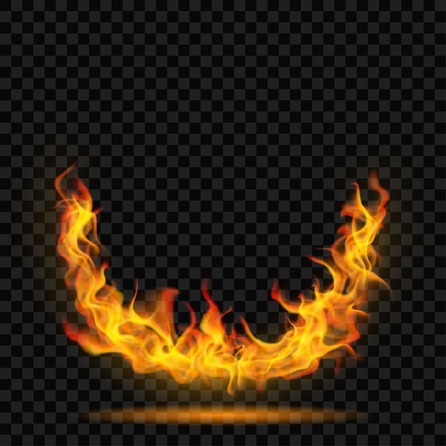 Korona Płomienia Ognia Na Przezroczystym