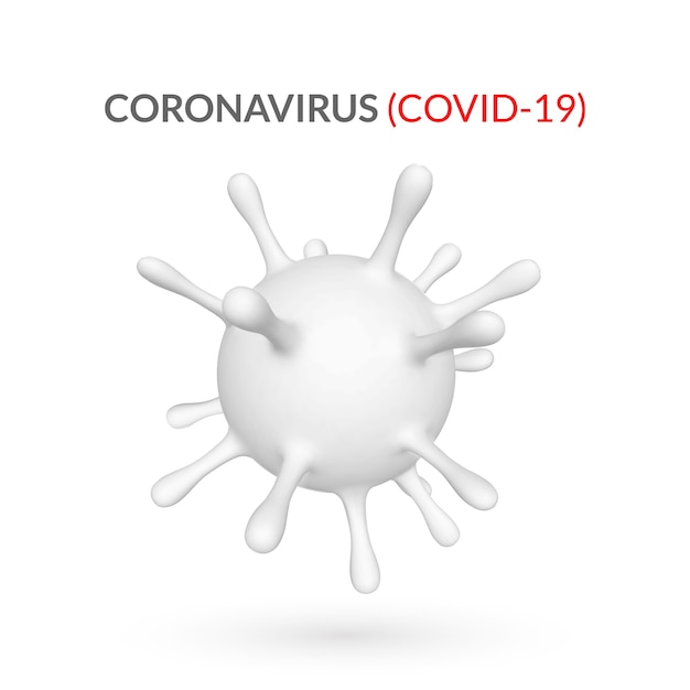 Koronawirus 3d ilustracja jednostki wirusów.