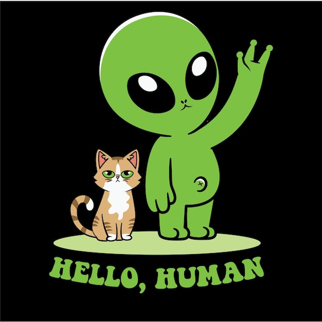 Koszulka Alien SVG Design wektorowy Alien