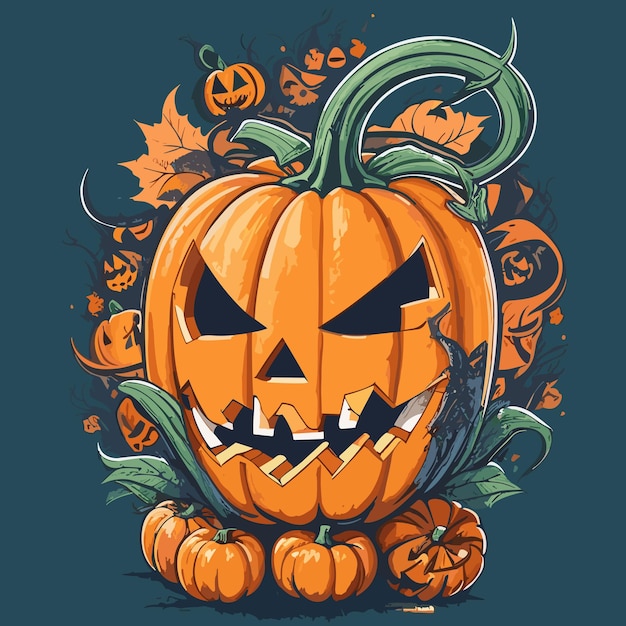 Koszulka Halloween Z Ilustracją Dyni