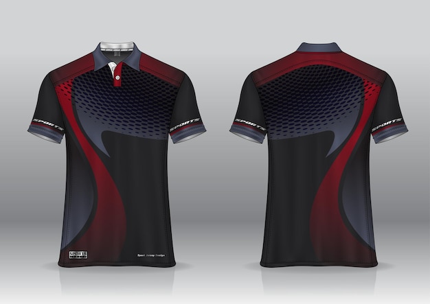 Koszulka polo sportowa makieta golfowa dla jednolitego szablonu