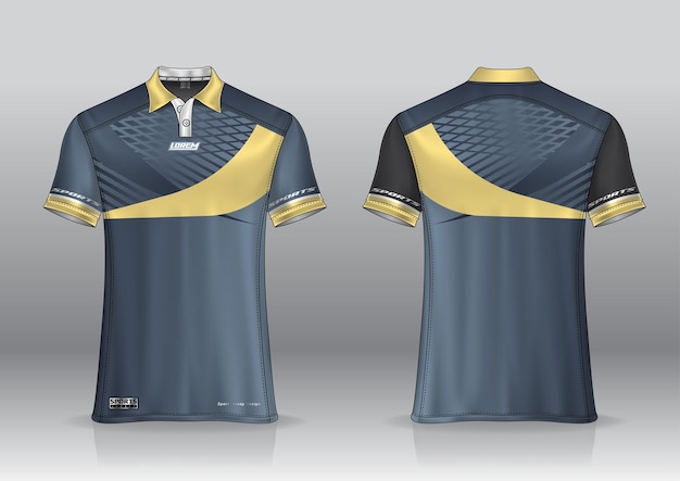 Koszulka polo sportowa makieta golfowa dla jednolitego szablonu