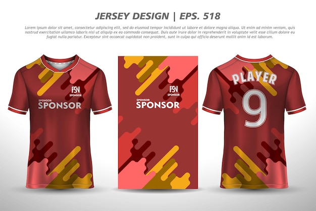 Koszulka sublimacyjna z wzorem Jersey Premium geometryczny wzór Niesamowita kolekcja wektorowa do piłki nożnej piłka nożna wyścigi kolarstwo gry motocross sport