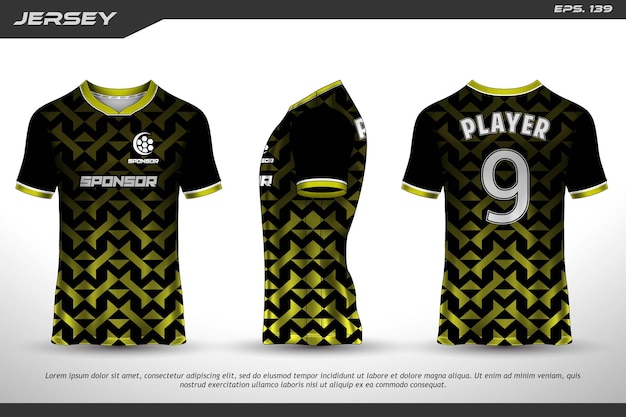 Koszulka sublimacyjna z wzorem Jersey Premium geometryczny wzór Niesamowita kolekcja wektorowa do piłki nożnej piłka nożna wyścigi kolarstwo gry motocross sport