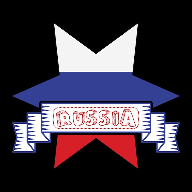 Plik wektorowy koszulka z flagą kraju rosji