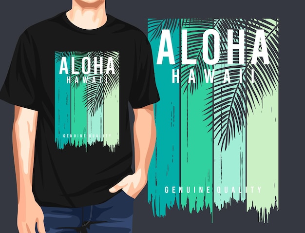 Koszulka Z Grafiką Aloha Hawaii