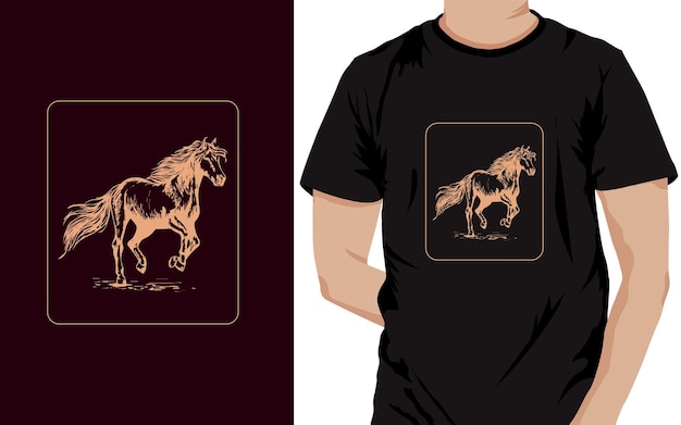 Plik wektorowy koszulka z koniem