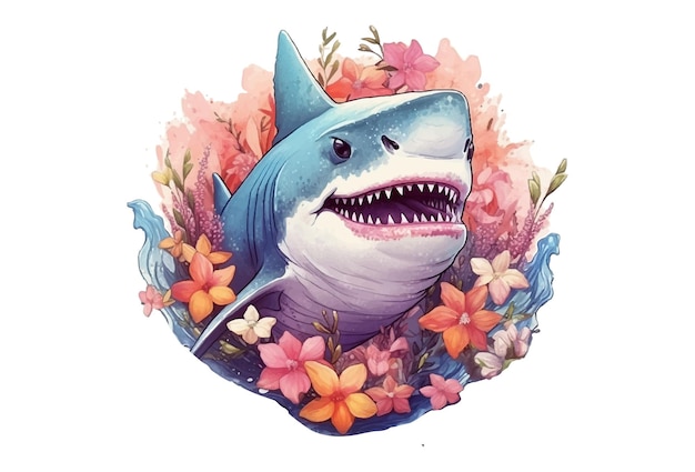 Koszulka z logo rekina projektuje stylową odzież dla miłośników rekinów generatywne ai