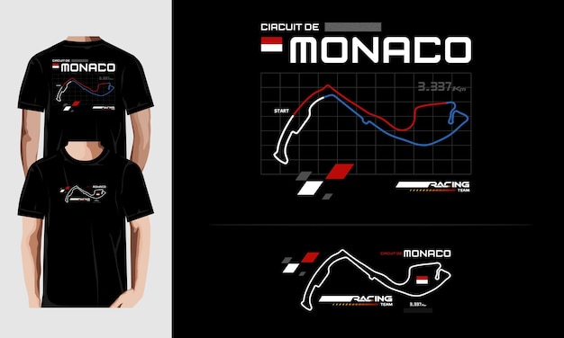 Koszulka Z Napisem Circuit De Monaco
