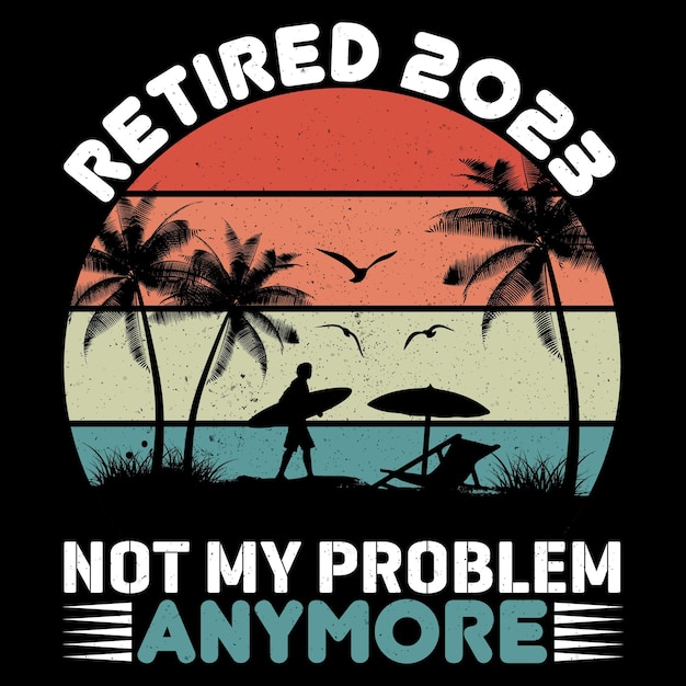 Plik wektorowy koszulka z napisem „emerytura 2022”.
