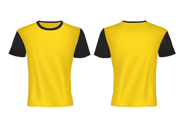 Plik wektorowy koszulka żółto-czarna