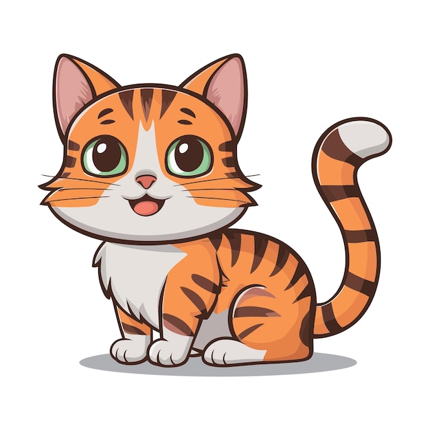 kot z kreskówki na białym tle, na którym jest napisane "tabby"