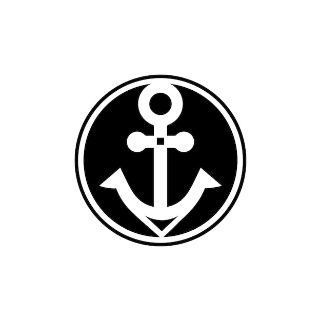Kotwica Ikona Logo Szablon Ilustracji Wektorowych