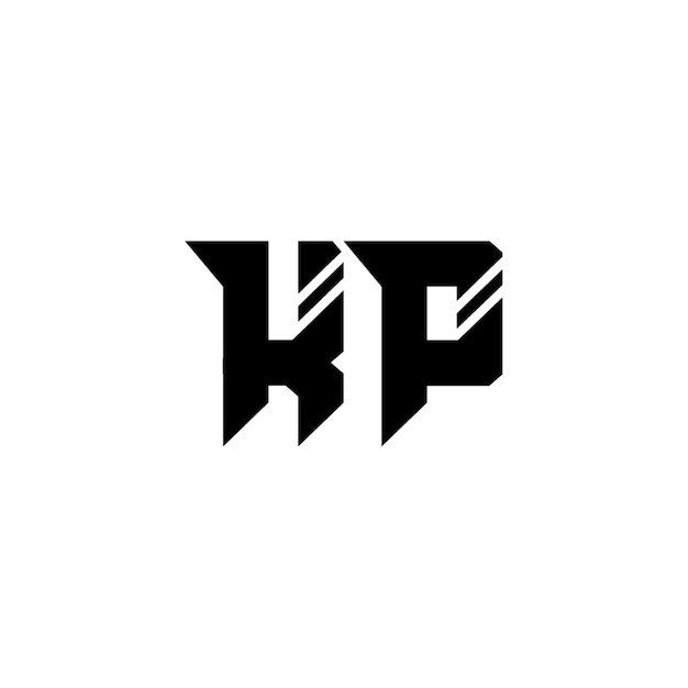 KP monogram logo projekt list tekst nazwa symbol monochromatyczne logotyp alfabet znak proste logo