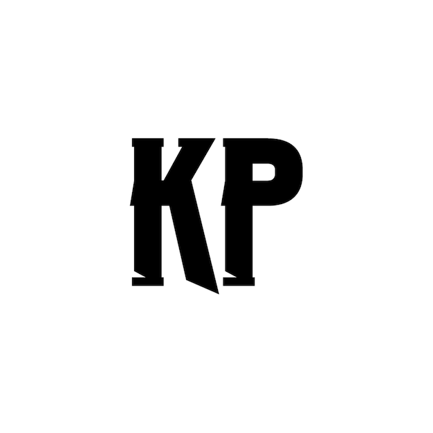 KP monogram logo projekt list tekst nazwa symbol monochromatyczne logotyp alfabet znak proste logo