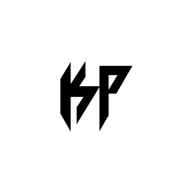 KP monogram logo projekt list tekst nazwa symbol monochromatyczne logotyp alfabet znak proste logo