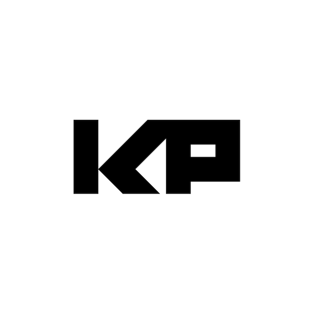 KP monogram logo projekt list tekst nazwa symbol monochromatyczne logotyp alfabet znak proste logo