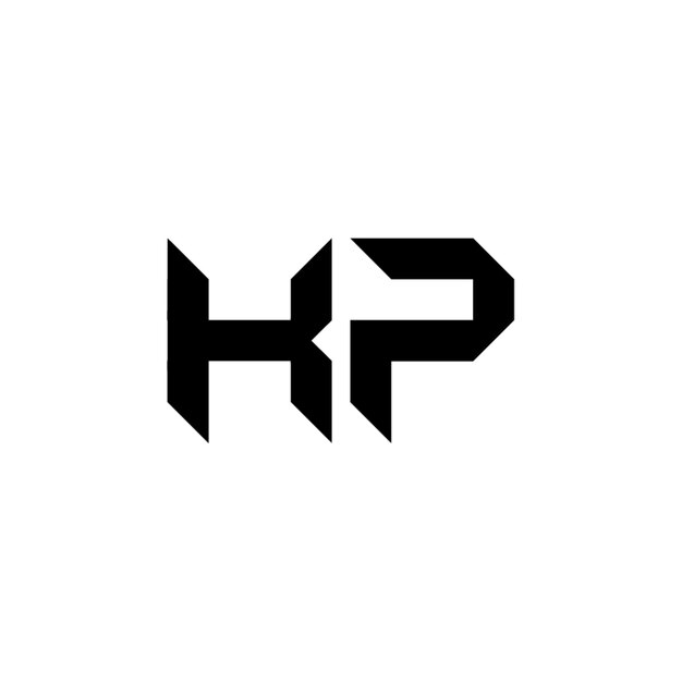 KP monogram logo projekt list tekst nazwa symbol monochromatyczne logotyp alfabet znak proste logo