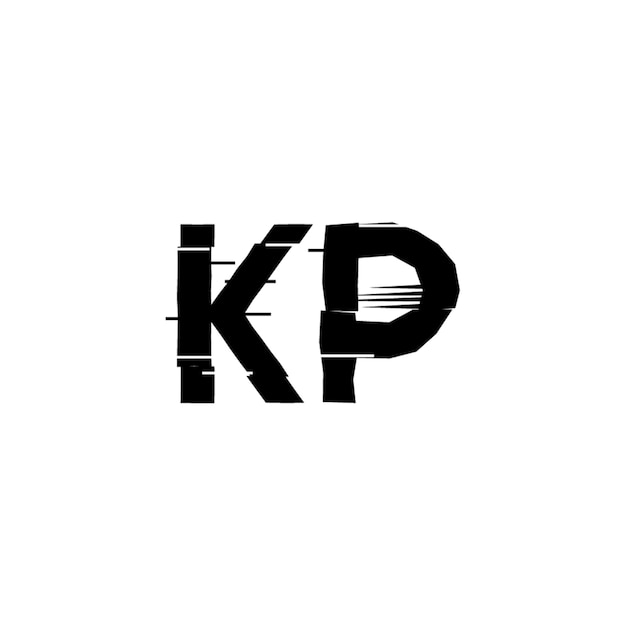 KP monogram logo projekt list tekst nazwa symbol monochromatyczne logotyp alfabet znak proste logo
