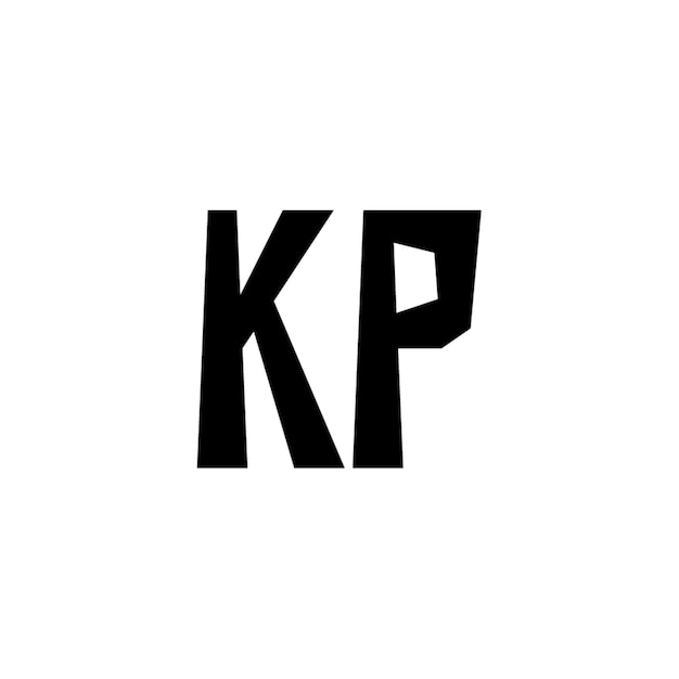 KP monogram logo projekt list tekst nazwa symbol monochromatyczne logotyp alfabet znak proste logo