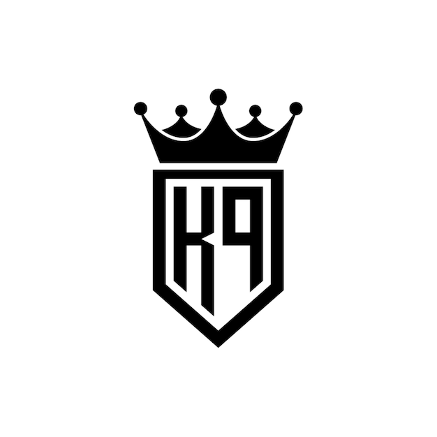 KQ monogram logo projekt list tekst nazwa symbol monochromatyczne logotyp alfabet znak proste logo