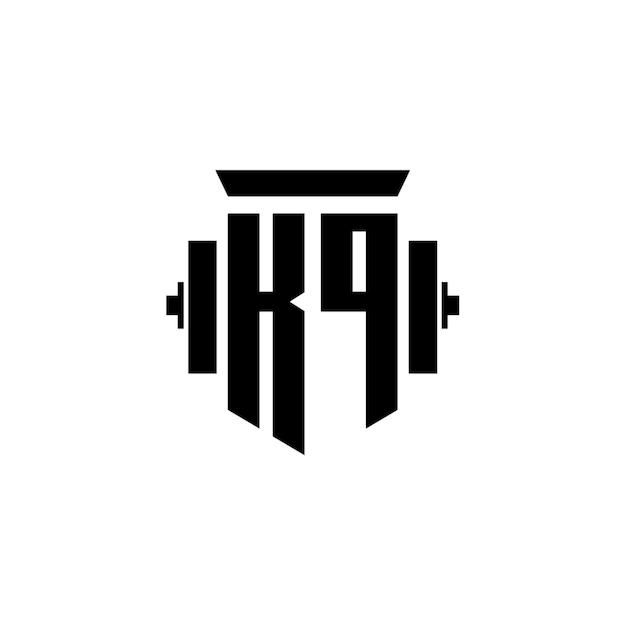 KQ monogram logo projekt list tekst nazwa symbol monochromatyczne logotyp alfabet znak proste logo