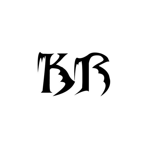 KR monogram logo projekt list tekst nazwa symbol monochromatyczne logotyp alfabet znak proste logo