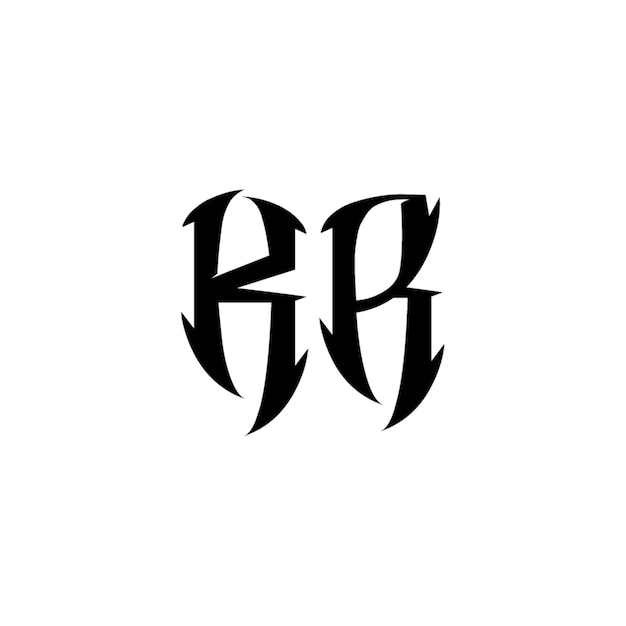 KR monogram logo projekt list tekst nazwa symbol monochromatyczne logotyp alfabet znak proste logo
