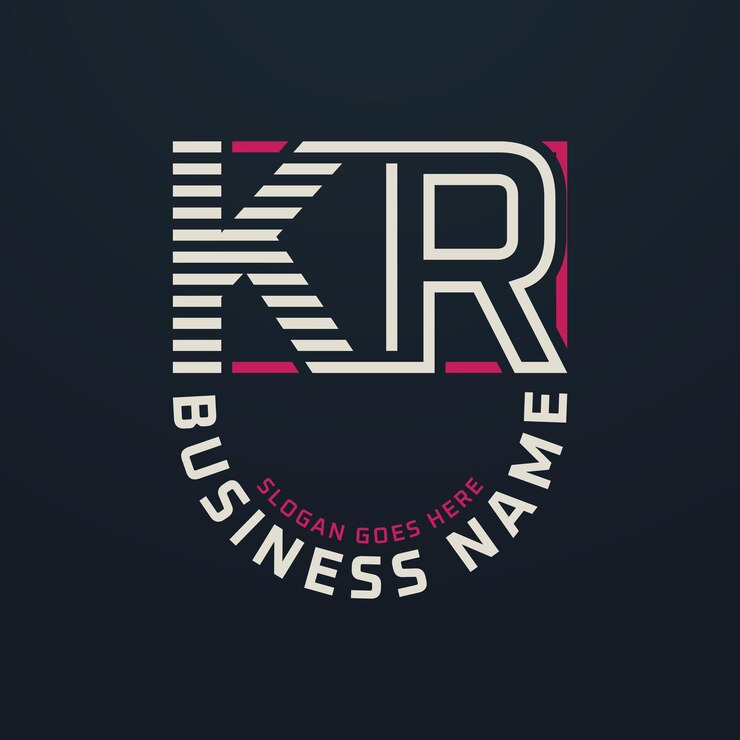 Wektor kr premium letter logo design kr nowoczesny projekt logo biznesowego