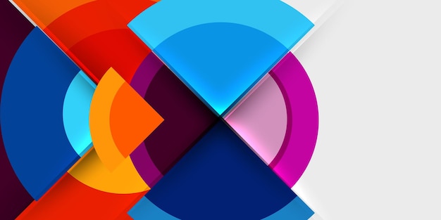 Krąg i półkrąg geometryczne tło Ilustracja wektorowa dla tapety Banner Tło Książka ilustracja strona docelowa