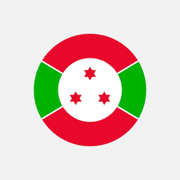 Kraj Burundi Flaga Burundi Ilustracja Wektorowa