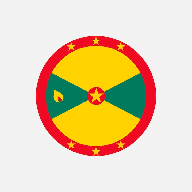 Kraj Grenada Flaga Grenady Ilustracja Wektorowa