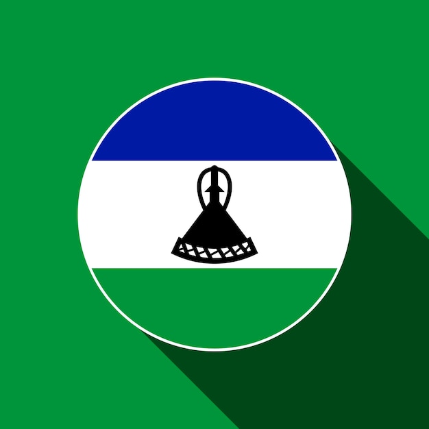 Kraj Lesotho Flaga Lesotho Ilustracja Wektorowa