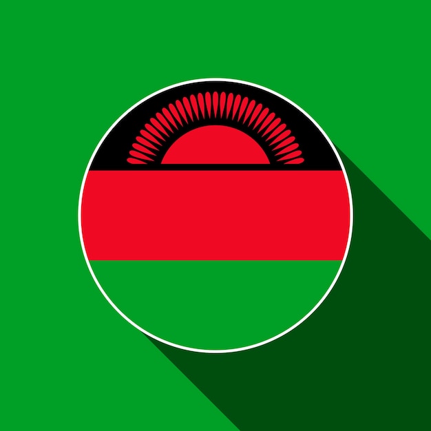 Kraj Malawi Flaga Malawi Ilustracja wektorowa