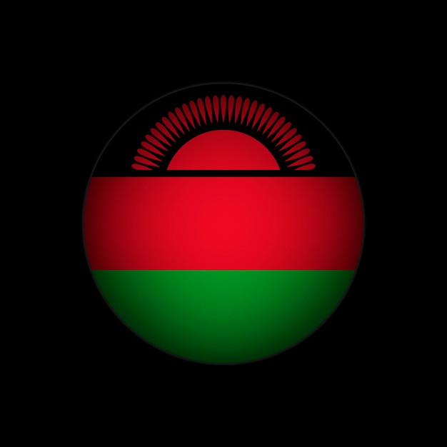 Kraj Malawi Flaga Malawi Ilustracja wektorowa