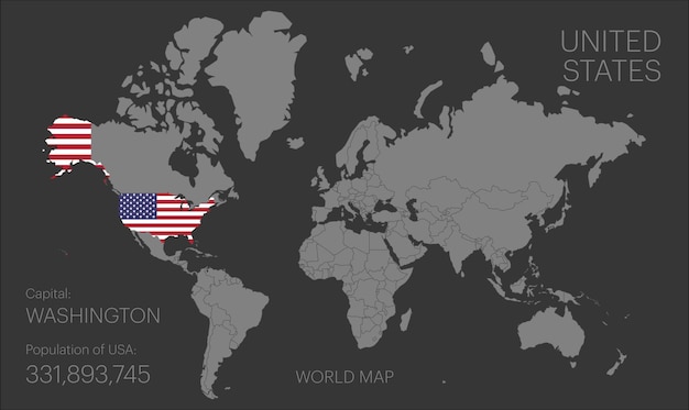 Plik wektorowy kraj na mapie świata