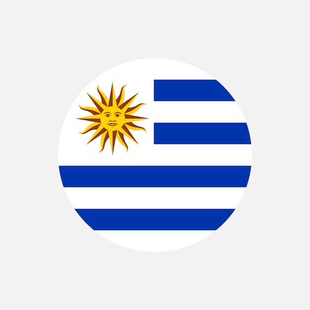 Kraj Urugwaj flaga Urugwaju ilustracja wektorowa