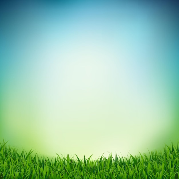 Plik wektorowy krajobraz z zieloną trawą