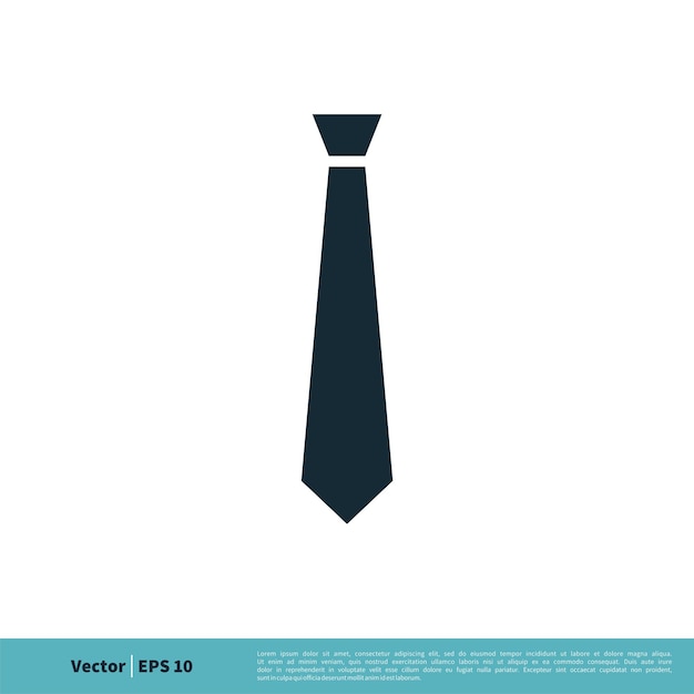 Krawat Ikona Wektor Logo Szablon Ilustracja Projekt Wektor Eps 10