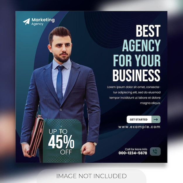 Kreatywna agencja marketingowa szablon postów w mediach społecznościowych