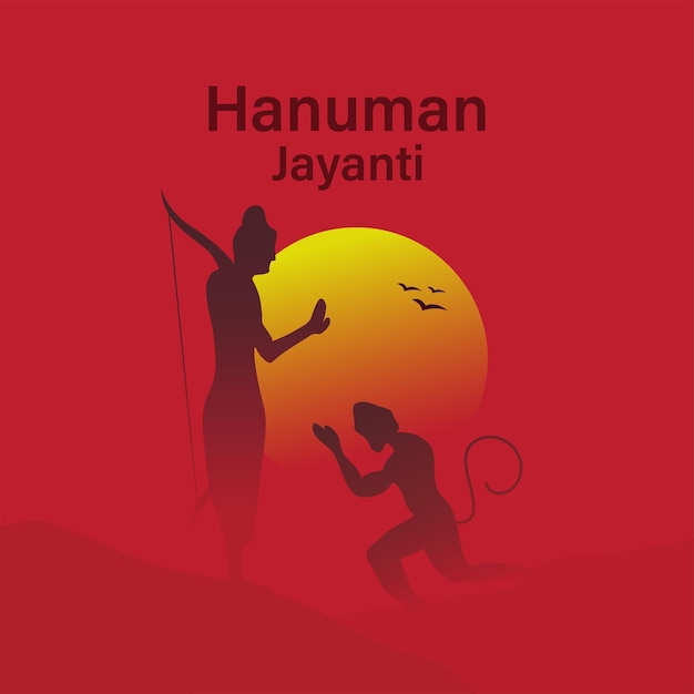 Kreatywna Ilustracja Hanumana Jayanti świętuje Narodziny Pana Sri Hanuman