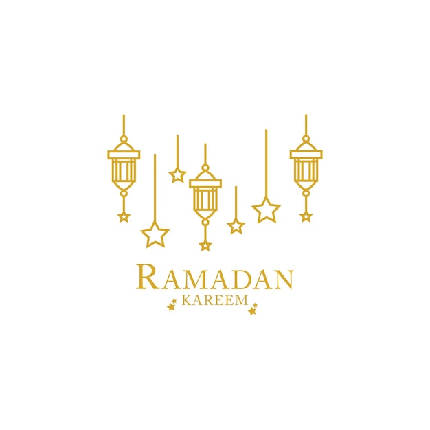 Kreatywna Ilustracja Meczetu I Księżyca W Stylu Sztuki Linii Ramadan Kareem Design