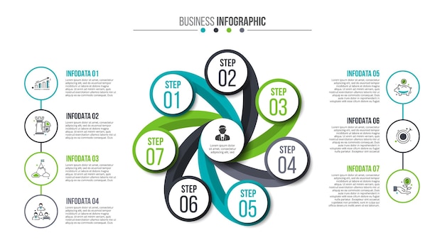 Kreatywna Koncepcja Infografiki Z 4 Krokami Opcji Części Lub Procesów