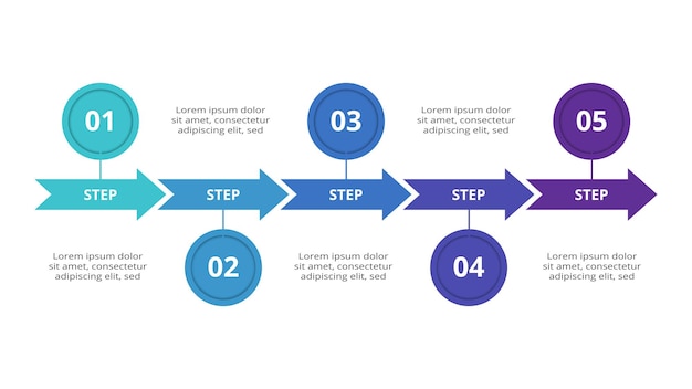 Kreatywna Koncepcja Infografiki Z 5 Krokami Opcji Części Lub Procesów