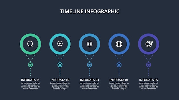 Kreatywna Koncepcja Infografiki Z 6 Krokami Opcji Części Lub Procesów