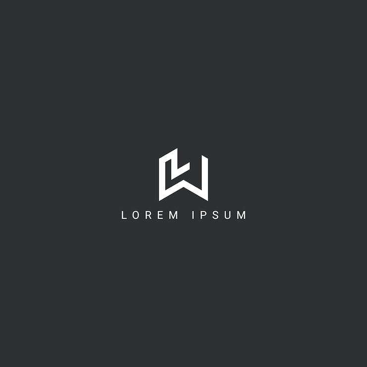 Wektor kreatywna minimalna litera wl lw logo monogram ikona szablon wektorowy