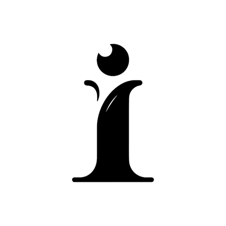 Wektor kreatywna, zakrzywiona, stylowa litera i, ikona logo