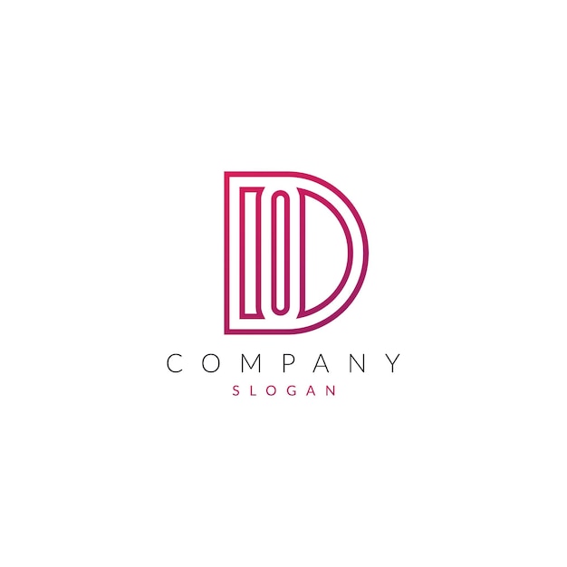 Plik wektorowy kreatywne i nowoczesne logo litery d ikona elementu wektora kształt