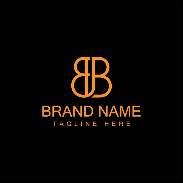 Kreatywne logo wektorowe z literą BB